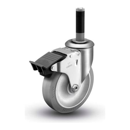 Colson 5" Caster with Expansion Swivel Stem and Brake, 2-13/16"H Stem, 325 Lb. Capacity 2.05267.445 MTG46 BRK5